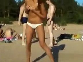 Teen With Small Tits Naked At The Beach