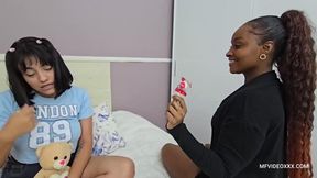 CHALLENGE KISSES MILF VS TEEN - VOL #26 - GRAZI BLACK vs MEL BLUN - NEW MF - SEP 2024 - CLIP 01