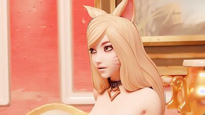 Ahri & Akali get down and dirty in a 4K cartoon casting call