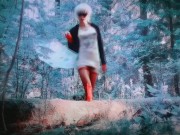 Crossdress has anal debauchery in the park