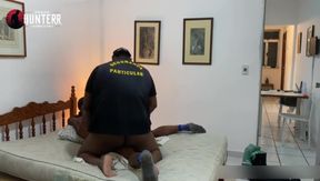 The Security Guard Went to Get Coffee in the Apartment and Ended up Spilling Milk.