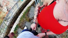 Outdoor Ass Fuck with Brunette German Milf