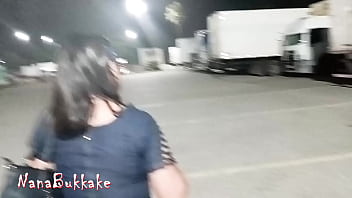 NanaBukkake - Fui em um estacionamento de caminh&otilde_es, conheci tr&ecirc_s caminhoreiros l&aacute_ e dei pra eles dentro da carroceria de um caminh&atilde_o