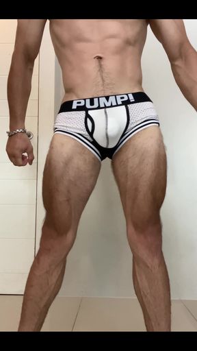 Big Russian Boy Show His Muscle Legs and Body
