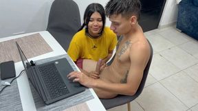 I fuck my beautiful Latina stepsister while I&#039;m in virtual religion classes.