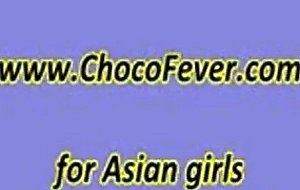 Asian chick fucking a large black penis
