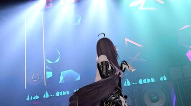 Thicc Elf VTuber Strips to Bicycle MMD in Hentai Animation
