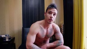 Hot ass show, foreskin time, 45 size feet show, flexing, wanking, nipple play, biceps kissing and licking.