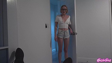 Athena May's Glasses Fog As Brian Grips Her Hips And Pumps Her Slit!