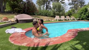 Voyeur Neighbor Watches Us Fuck in the Garden Pool