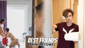 CumHereBoy - Bring A Towel - Benvi&#039;s Step Dad is Taking a Shower and Asks for a Towel, Donavin is Glad to Help Hot Fun Ensues