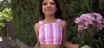 Michy Perez in the garden