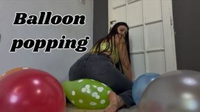 Balloon Popping With My Thick Ass Cheeks