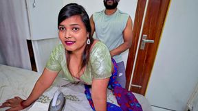 My maid flirt in doggystyle..big ass maid gets hard fucked by owner when maid was mopping the floor with Hindi Audio.