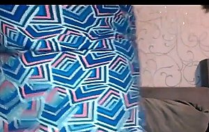 Pregnant woman plays with huge tits