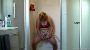 Shower scene after sport