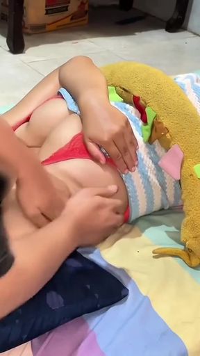 My Step-Brother Asked to Be Massaged, When the House Was Empty   Clip 2
