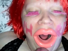 SSBBW dumb gagging slut orally humiliated