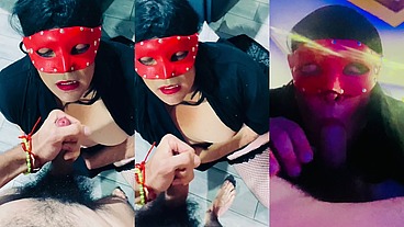 Dando mamada rica verga