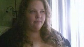 Charming BBW deepthroats a dildo in a hot private webcam show