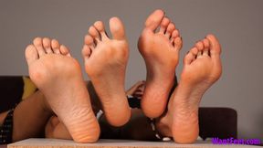 Tall Girls Big Soles - Foot Fetish - HD MP4