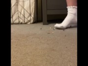 Nike sneaker and socks crush giantess Kristine