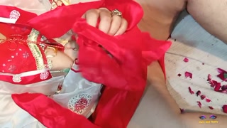 Desi cheating wife in red and white dress homemade HD PORNO XXX on porn hub hindi
