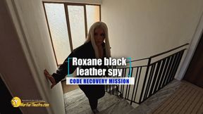 Roxane black leather spy code recovery mission