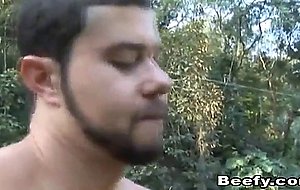 Wild  muscle beefy in anal fucking in the forest