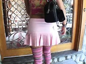 Latina shoves a toy in her ass while riding dude's cock