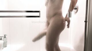 Marc Rocke's massive dick makes Weenie Douche and Fap Off's solo shower experience unforgettable!