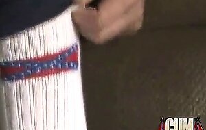 Black chick deepthroats a group of white studs and gets rewarded with cum 15