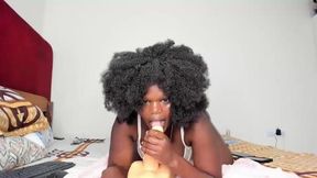 Ebony BBW Teasing and Walking Around Butt Naked