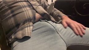 Lubing up and Stroking My Cock