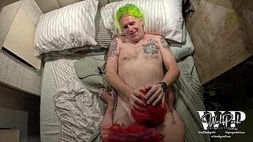 MtF Asian redhead transsexual shemale tranny trap cum dump ImpregnableLexa getting fucked for the first time in the new RV by her Daddy Dominant WolfDaddy901 after deepthroat blowjob ending in anal cr