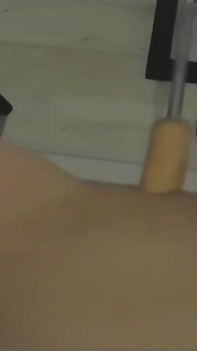 Iconic moment from "Submissive young student gets fucked by the fucking machine and then squirts all over the floor. in the"