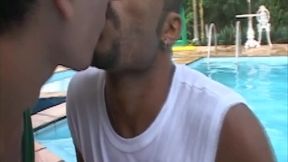 Black Daddy Rides White Stud by the Pool - Wet, Wild, and Totally Uninhibited