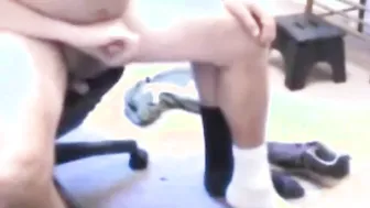 Bearded Bear Strokes His Thick Cock in Solo Masturbation