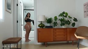 Latina babe Roxanne Roselle swallows my cock in doggystyle
