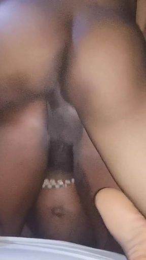Ebony Black Petite Can't Stop Creaming on My Big Black Dick as I Ram Her Sweet Hot Doggy