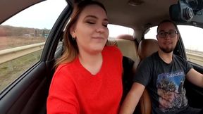 Everyone Saw What She Was Doing. Blowjob While Driving!