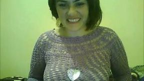 Chubby MILF showing big boobs and pussy on webcam session