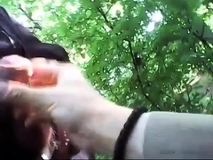 grandpa shows cock outdoor