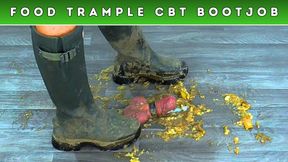 Bananas, Boots & Balls - Smashing Your Cock & Balls Under My Dirty Hunter Wellies (191) - Dick Cam - Boot Boots Trample Trampling CBT Food Crush Crushing Bootjob Footjob Shoejob Cumshot