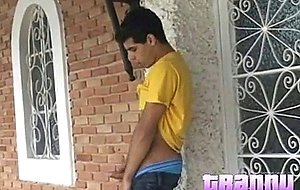 Blonde tgirl got sucked & fucked