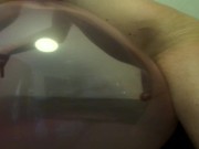 Fucking crystal Pink balloon and cum in it