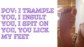 POV: I trample you, I insult you, I spit on you, you lick my feet