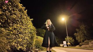 French Maid LouLou Fingers Herself in Public
