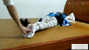 foot tickle the rope bondage chinese girl
