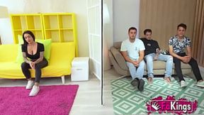 MATURE Nelia Estrada gives deepthroat and rides cock hard at blind date
